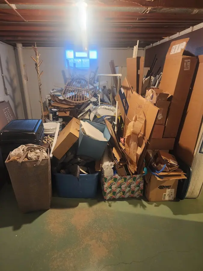 Roll-off dumpster container at job site for Construction Dumpster Rental in Tenafly